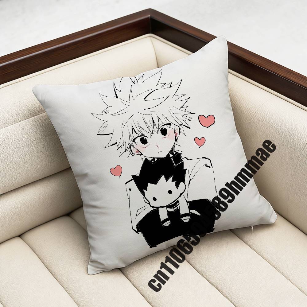 HHunter x Hunter Killua Gon Throw Pillow Case Sham xcm xcm Square Home Pillowcase Cushion Cover