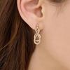 [LsSHOP] Серьги-кольца Bella из 14-каратного золота (Позолоченный)_LJ5218BRE
