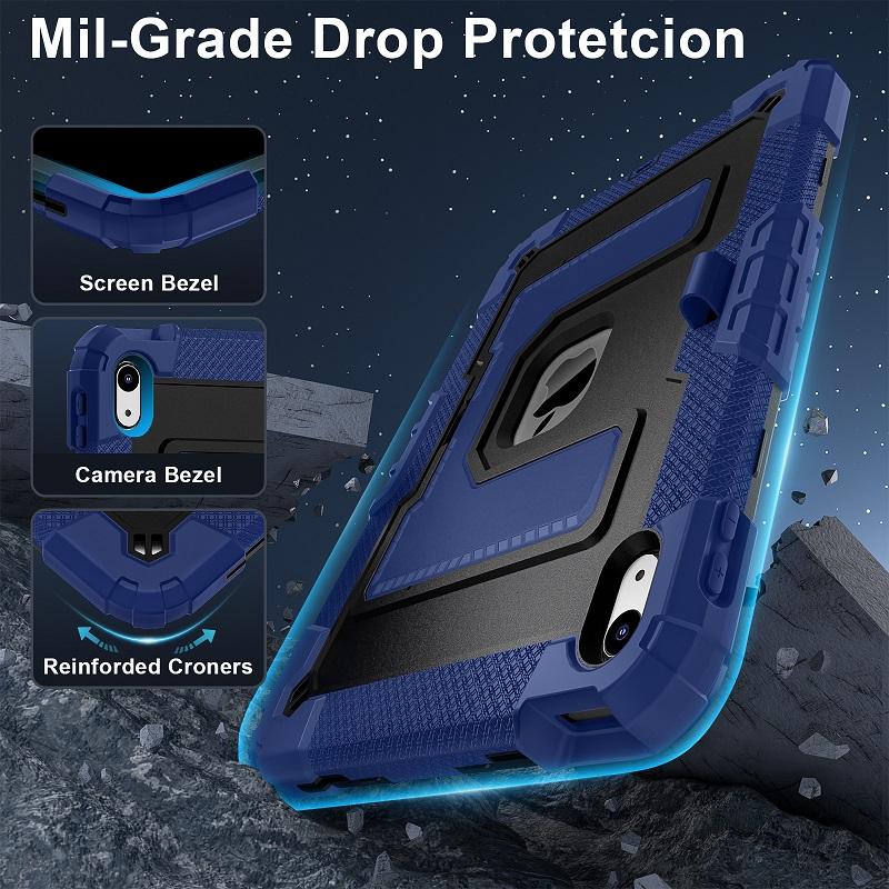 Funda For iPad 7th 8th 9th GEN10.2 Case iPad 12th A1911th Gen 11 10th 10.9 Shockproof Safe PC Silicon Hybrid Stand Tablet Cover