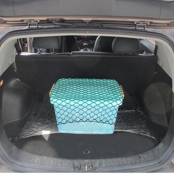 Универсальный багажник автомобиля, задний грузовой органайзер для хранения, эластичная сетка, сетчатый держатель, 4 крючка