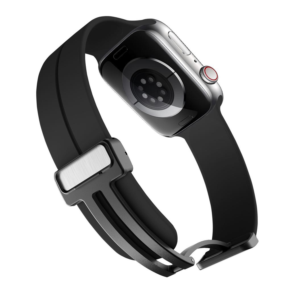 Strap For Apple watch bands 44mm 45mm 40mm 41mm 46mm 49mm Magnetic Silicone correa Bracelet iWatch Series 11 10 8 se 9 ultra 2 3