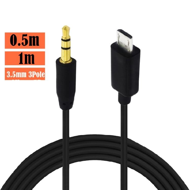 Premium Micros USB to 3.5mm Audios Car Auxs Cable Male to Male for NOTE2 N7100 NOTE3 N9000 Enhances Sound Quality in Car
