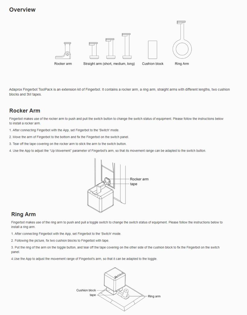 Сменные руки для Smart Mini Fingerbot Fingerbot Tool Pack Extension Kit of Fingerbot