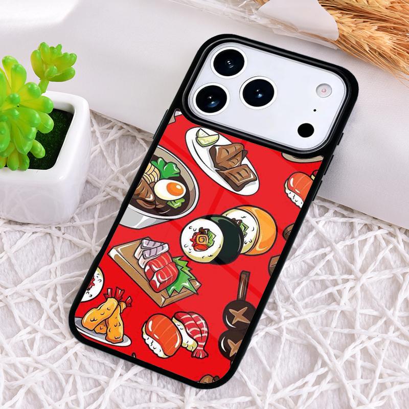 Милый Чехол для Телефона с Суши-Толпой для iPhone 17 Air 16 15 11 12 14 13 Pro Max Ударопрочный Чехол