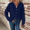 Осенне-зимняя однотонная свободная толстовка с капюшоном и длинными рукавами на пуговицах женская одежда Толстовки и свитшоты (Женский)