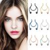 Hot Sale Fake Septum Gifts Non Piercing Stainless Steel Jewelry Nose Ring