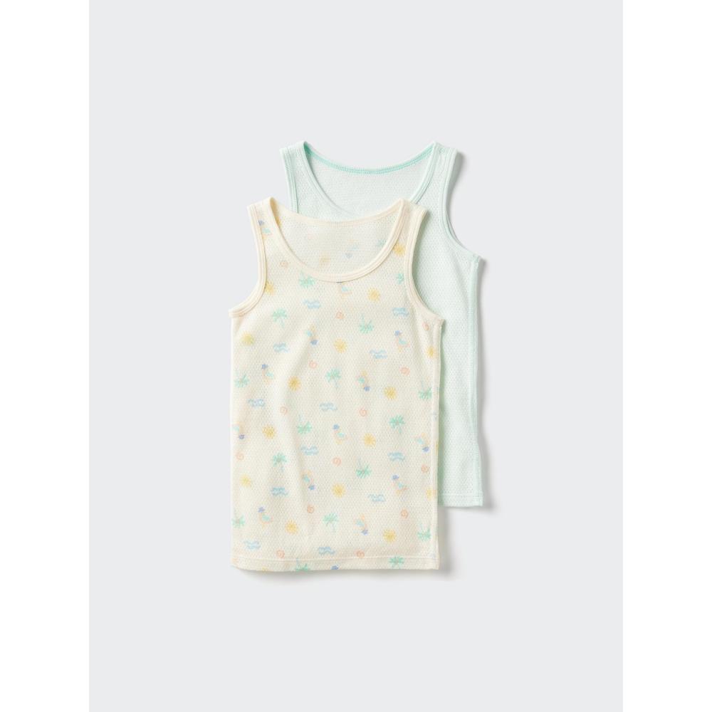 Uniqlo Японская хлопковая сетчатая майка, 2 шт. в упаковке
