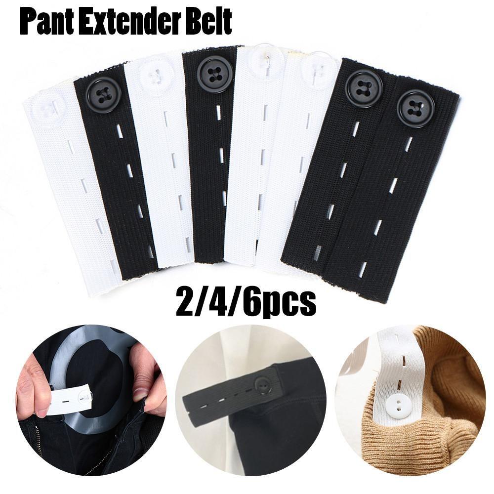 2/4/6PCS Jeans Skirts Garment Accessories Maternity Waist Band Button Hooks Pant Extender Belt