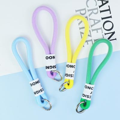 Двухцветный сетчатый шнур для мобильного телефона, брелок для ключей, персонализированный цветной шнурок для руки, плетеный вручную ремешок на запястье, препятствующий потере, цепочка для мобильного телефона