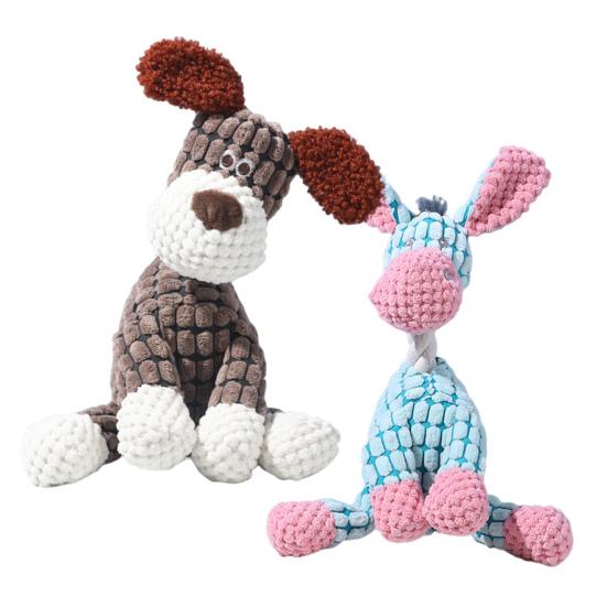 1/2 шт. Звуковая игрушка для питомца, Собака, Осел, Жираф, Форма, Игрушка для облегчения состояния щенка, Интерактивная, Забавная, Поддержка прорезывания зубов, Жевательная, Развлекательная игрушка