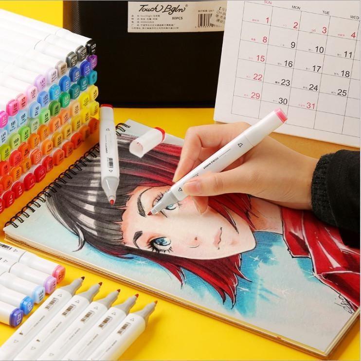 120/80/60 Цветная спиртовая ручка-маркер, Детская двусторонняя ручка для эскизов. Маркер для эскизов. Художественный маркер. Студенческие канцелярские принадлежности.