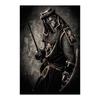 Black and Gold Samurai Medieval Warrior In Armor Figure Canvas Wall Art Paintings Printed Modern Classic Retro Luxury Artwork Posters Home Decorations