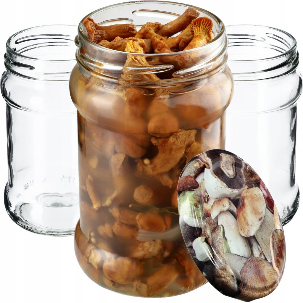 KADAX Seno Preserve Jars 315ml 10pcs 66mm + Lids "Red Peas"