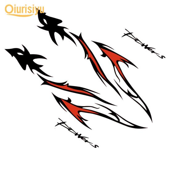 2шт автомобильная наклейка с пламенным узором самоклеящаяся наклейка из ПВХ на корпусе для внедорожника