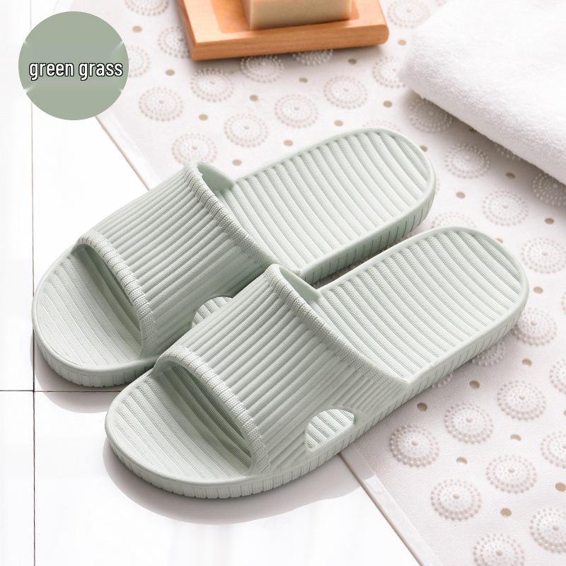 Unisex Striped Summer Bathroom Slippers - Non-Slip Indoor Footwear for Home, Hotel, or Guest Use