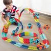 Changeable Track With LED Light Race Car Flexible Railway Toys Kit Car Diy Assembled Racing Track Set Creative Toys For Children