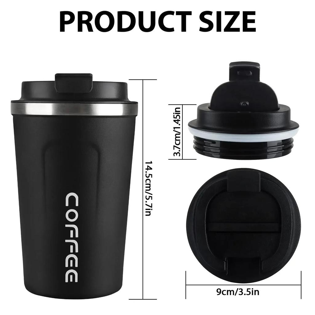 380 мл 510 мл Кофейная кружка Термальная дорожная кофейная чашка из нержавеющей стали Герметичная бутылка-термос Чайная кофейная кружка Термос Изолированные чашки