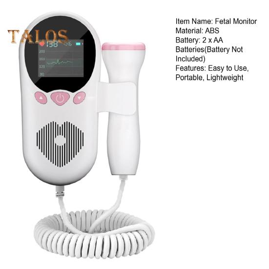 Фетальный монитор с большим ЖК-экраном, удобным интерфейсом, простым в считывании показаний, работающим от батареи, портативным монитором сердечного ритма ребенка