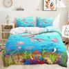 Three-Piece Underwater World Sea Turtle Quilt Cover Digital Printing Kit Two-Piece Set