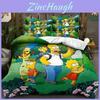 Мультяшный постельный комплект The Simpsons с реактивной печатью для современного домашнего декора