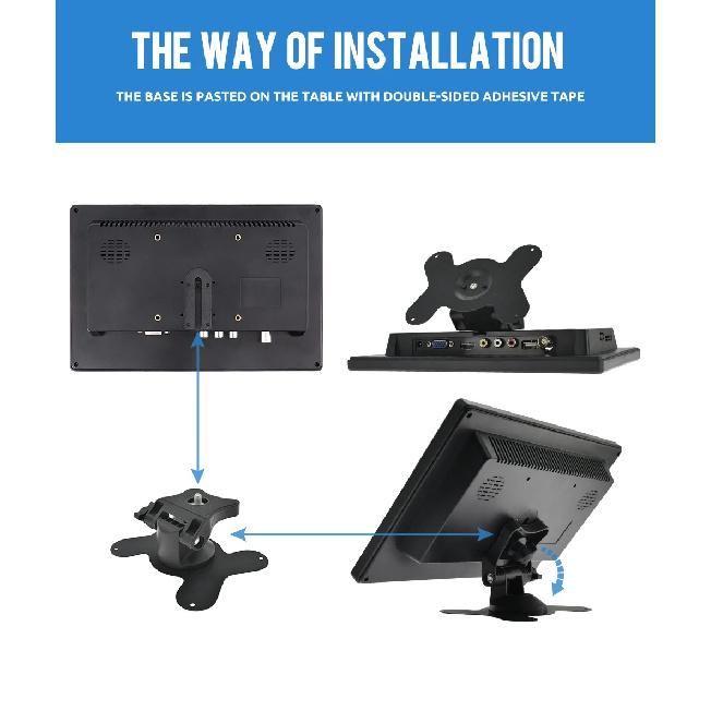 10.1 Inch Car Monitor Hdmi VGA for TV Portable PC Display Home Security System LCD Color Screen for Backup Camera