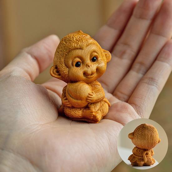 Yousheng Zodiac Animal Figurine Handcrafted Wood Chinese Zodiac Signs Multifunctional Mini Zodiac Table Decoration Gift for Zodiac Enthusiasts