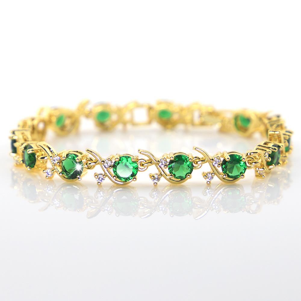 Женский браслет из циркона с цветами свежей сливы, креативный, универсальный, многоцветный