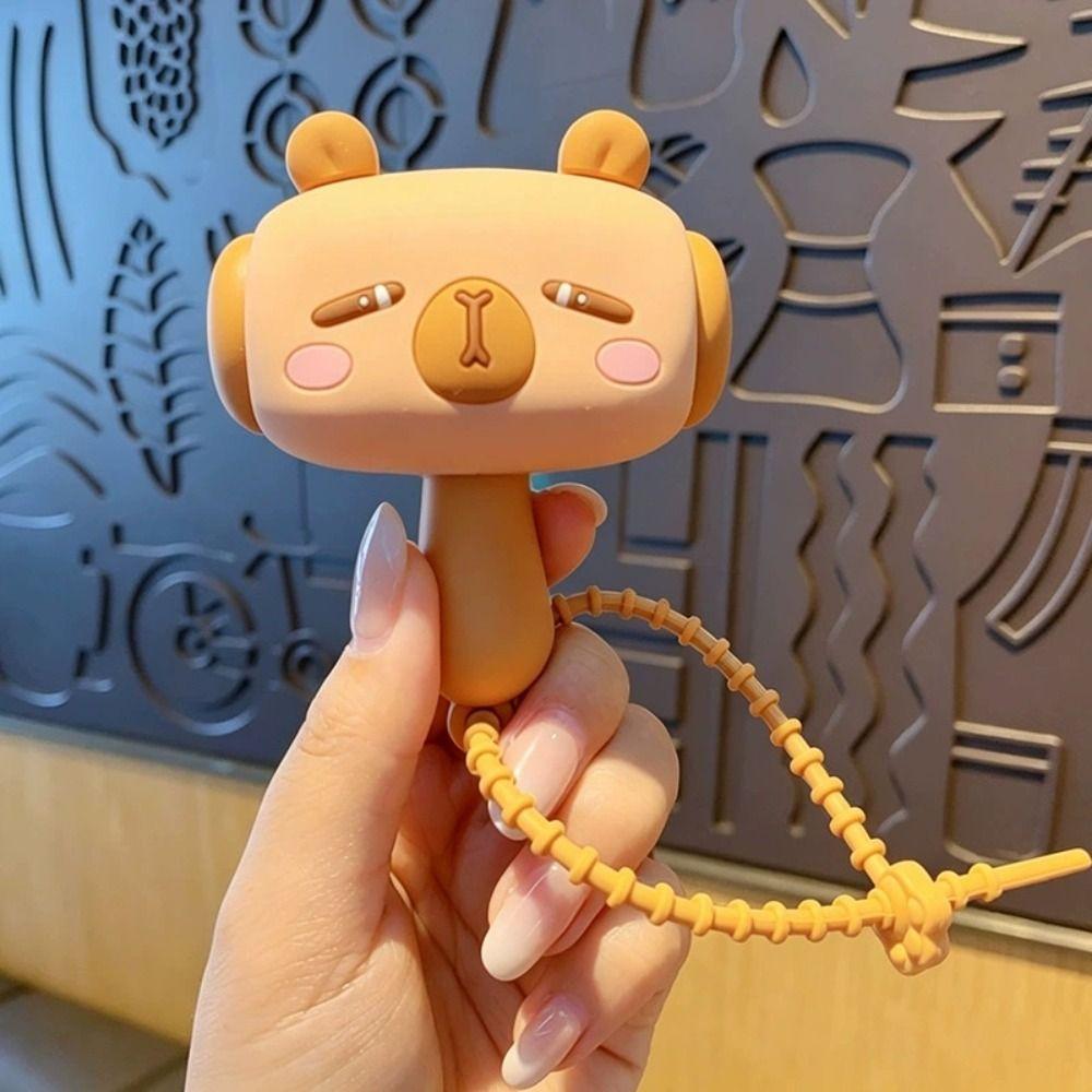 Cute PVC Sound-Making Hammer Cartoon Panda Sound Toys Sound Hammer Key Chain Boys Girls