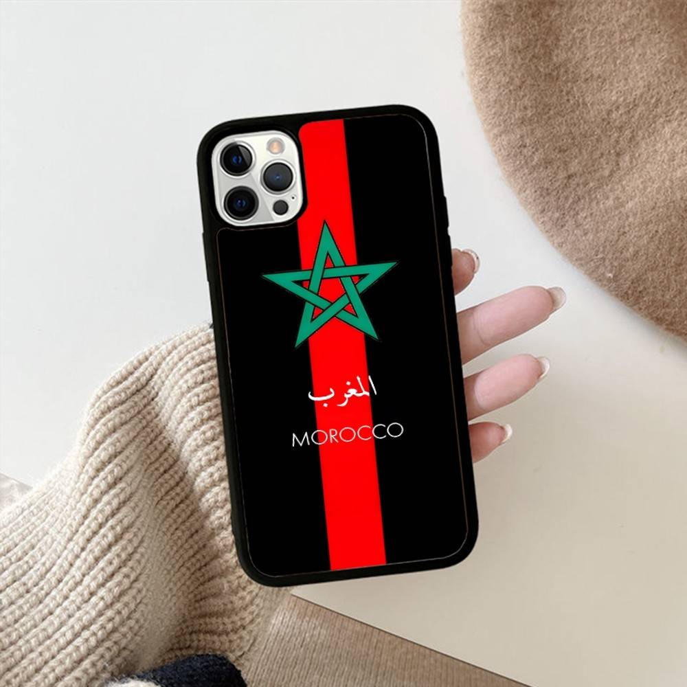 Morocco Flag For IPhone 17 16 15 14 13 12 11 Pro Max Plus Shockproof PC+TPU Phone Back Cover
