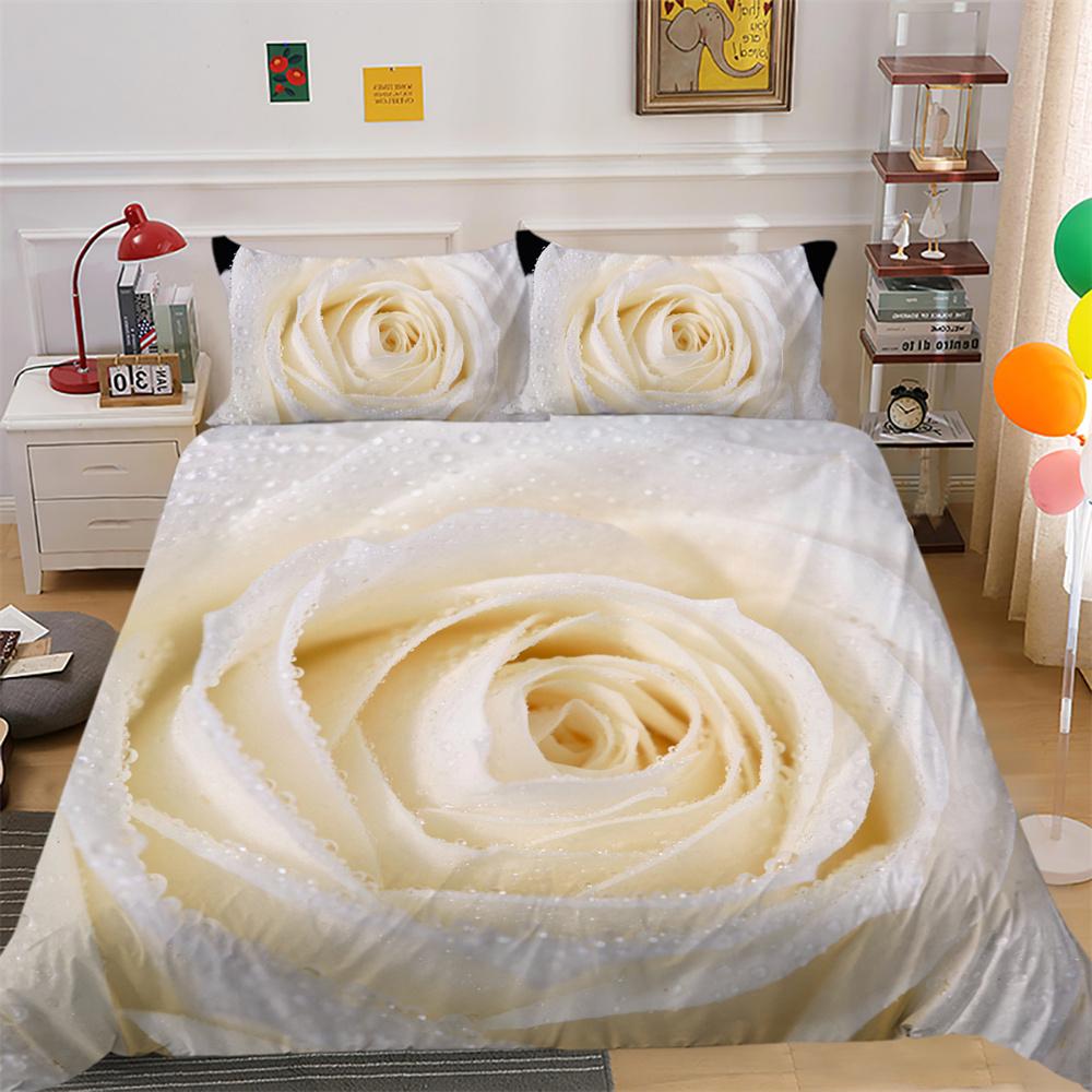 Комплект постельного белья с цветочным принтом, двойной размер, полиэстеровые покрывала, модное высококлассное домашнее постельное белье
