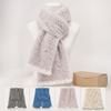 Soft Plush Texture Plush Knit Scarf Thick Knit Fluffy Scarf New Winter Scarf Women