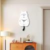 Cat Pendulum Wall Clock Decorative Silent, Acrylic, Cute Ornament for Kitchen Dining Room
