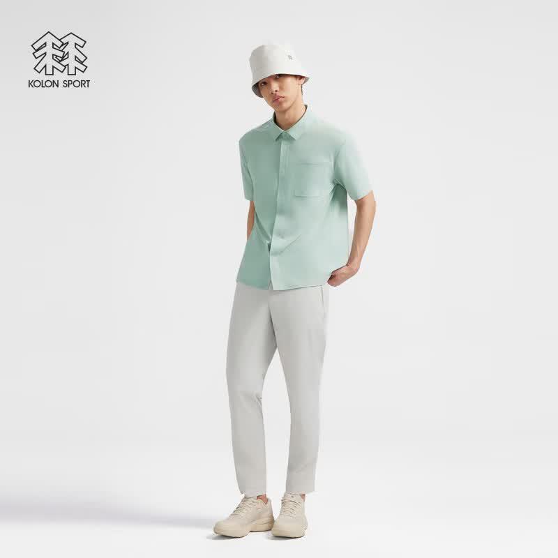 Мужская рубашка с коротким рукавом KOLON SPORT из ECONYL