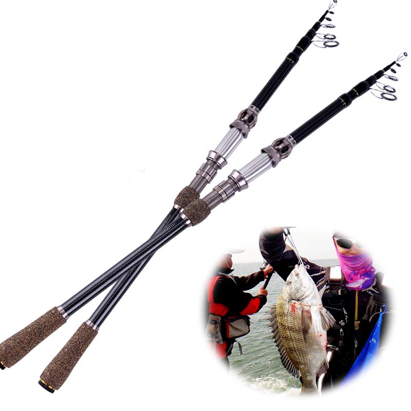 Удочка Спиннинговая удочка Телескопическая спиннинговая удочка Портативная удочка Углеродные рыболовные снасти