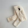 Plush Winter Baby Hat Scarf One-Piece Infant Beanies Cap Cute Kids Hat Hooded Scarf