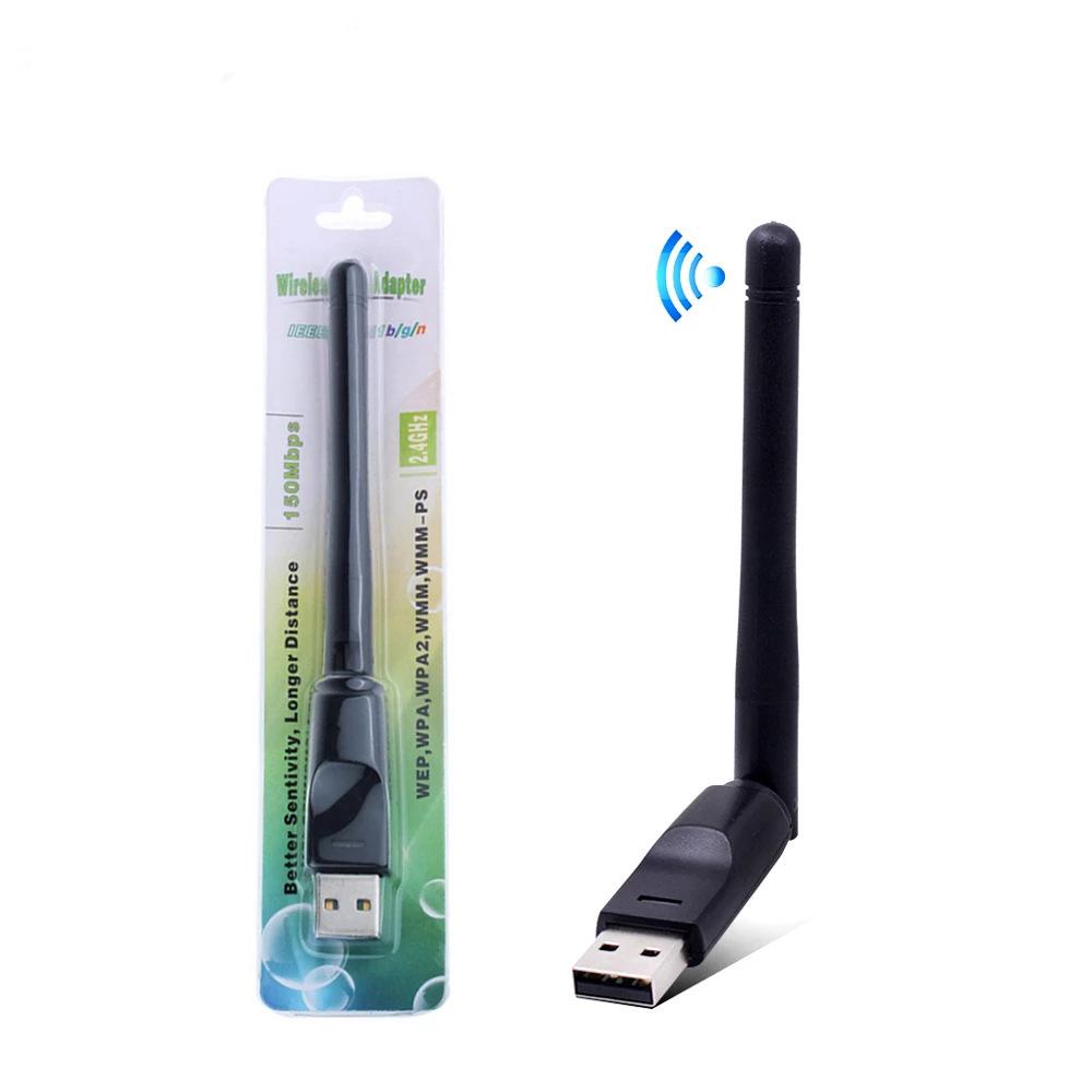 Мини USB WiFi Адаптер Беспроводная Сетевая Карта 150 Мбит/с USB Ethernet WIFI Донгл USB Lan WiFi Беспроводной Передатчик ПК WIFI Приемник