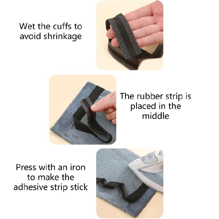 Pants Edge Shorten Self-Adhesive Pant Mouth Paste,16ft Iron-on Hem Tape for Pants Ironing Sewing Tape