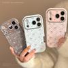 Подходит для чехла для мобильного телефона Apple 17promax Iphone16 Кожаный Клетчатый Бант 15 Ретро 13 Мягкий Чехол
