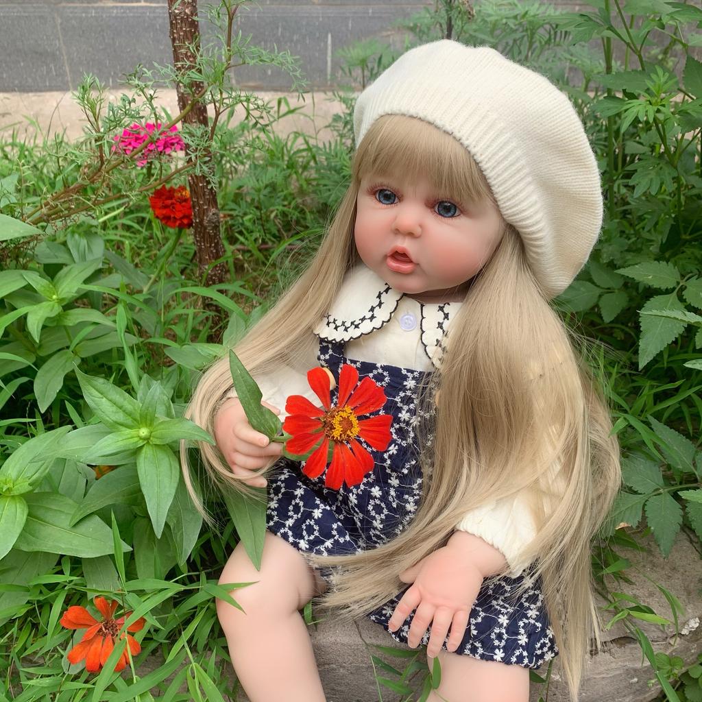 Реалистичная силиконовая кукла Reborn для малышей 60 см, игрушка для девочек, виниловая принцесса для малышей с тканевым телом Bebe, подарок на день рождения