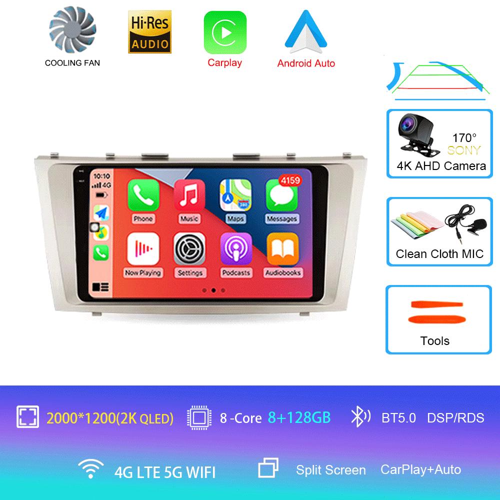 Android 14 Автомобильное радио для Toyota Camry 6 XV 40 50 2006 - 2011 Мультимедийный видеоплеер Навигация стерео GPS Нет 2din 2 din dvd