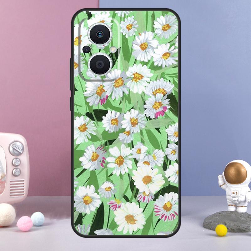 Цветочный Растительный Арт Чехол Для OPPO Reno 11 F 12F 13F 14F 10 12 13 14 Pro 7 8 Lite OPPO Find X9 X6 X5 X8 Pro Чехол