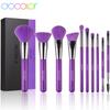 10 Pcs Purple Makeup Brushes Synthetic Hair Professional Powder Foundation Blush Eye Blending Contour Make Up Brushes