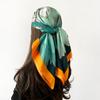 All-match Silk Scarf for Women's Personality Silk Scarf Fashionable High-end Shawl Thin Sun Protection Neck Protection Temperament Printed Scarf