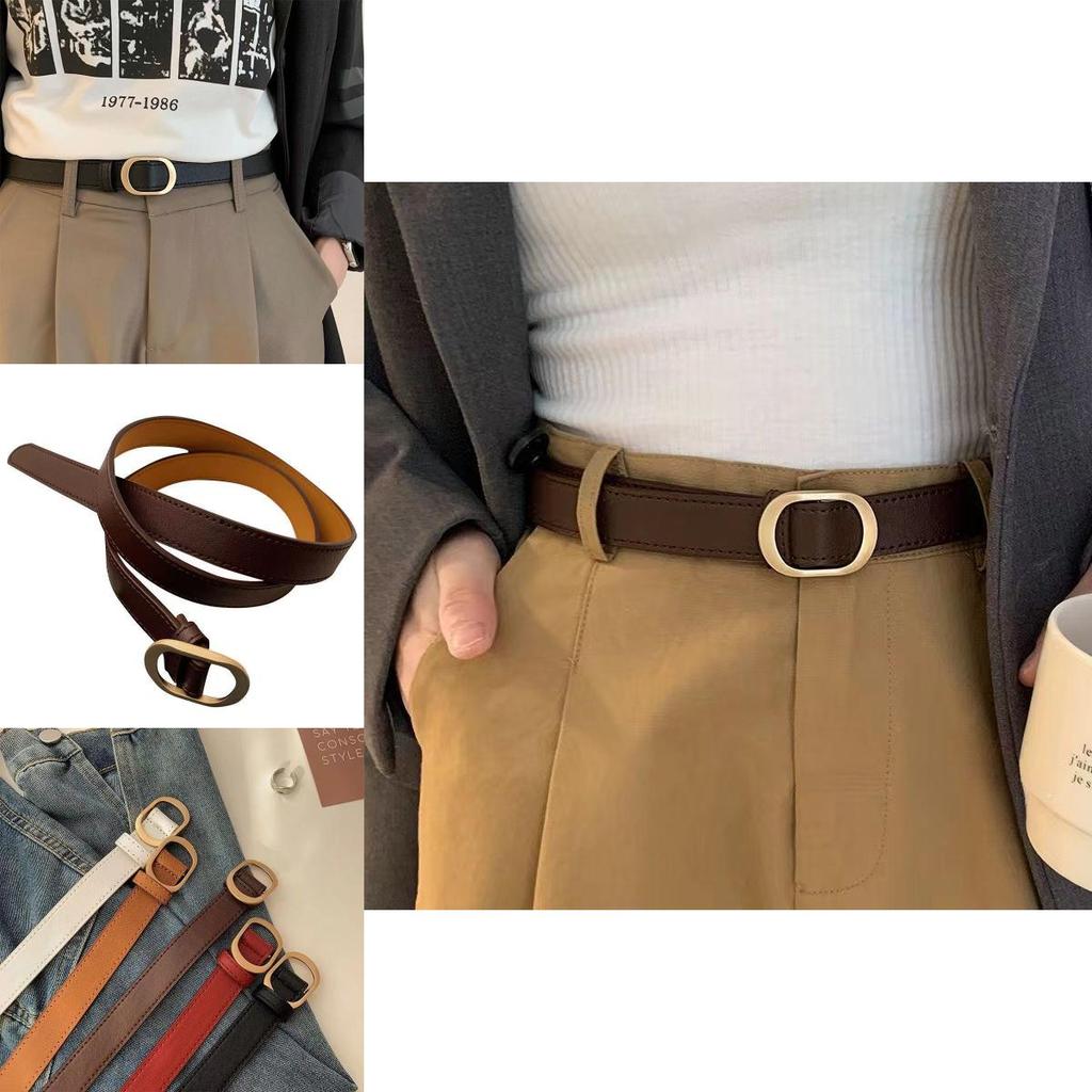Chic Retro Metal Ins Jeans Belt With No Hole Feature Ideal For Casual Everyday Wear