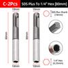 1/4"3/8"1/2" SDS Plus Socket Driver Drill Quick Change Hex Extension Adaptors Connector Hammer Drilling Bit Nut Impact Head Tool