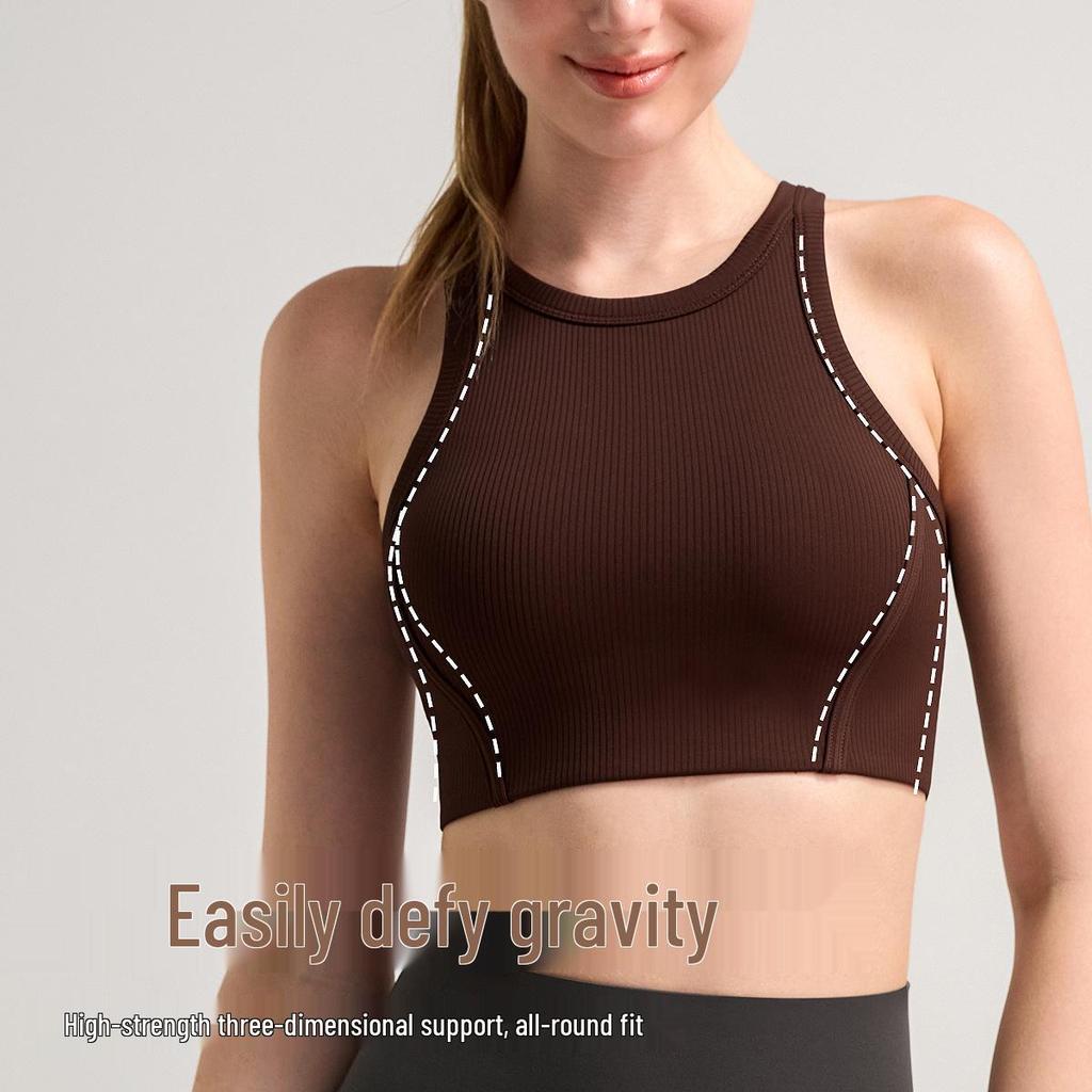 Спортивный бюстгальтер с высокой поддержкой и защитой от провисания - Ударопрочный тренировочный жилет для женщин, для фитнеса и бега