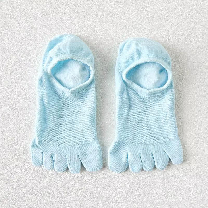 Однотонные хлопковые носки с пятью пальцами, серые, черные, средние, женские носки, осенне-зимние, теплые, дышащие, носки с пятью пальцами