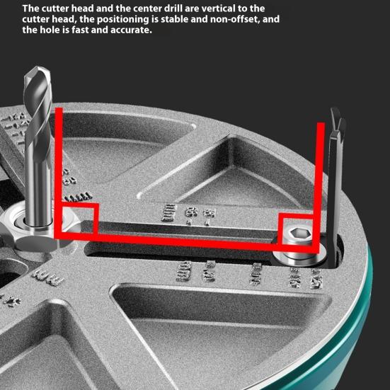 1/2Pcs Round Hole Saw Tools Safe To Use Wide Application 3-Teeth 45-130mm Adjustable Hole Opener Tools for Woodworking