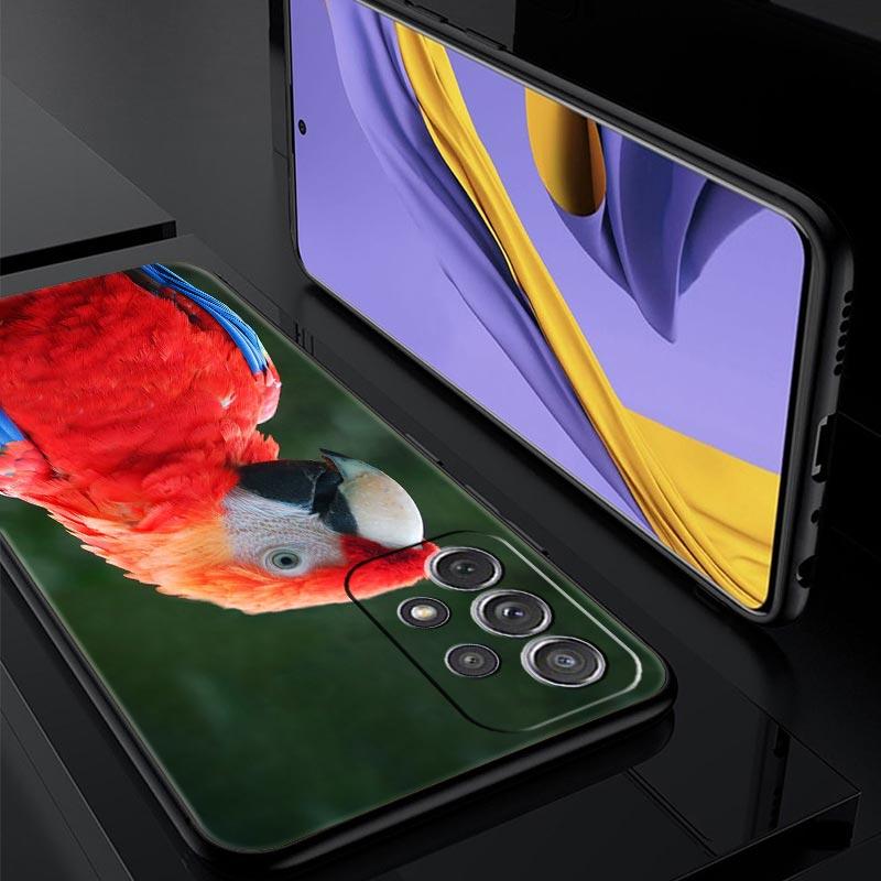 Parrot Bird Phone Case For Samsung Galaxy A17 A07 A55 A35 A25 A15 A05s A33 5G A31 A23 A21s A13 A41 A73 A53 A51 A71 A03s S10Cover