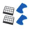 2 Sets of Sponge And Square Filters for Samsung DJ97-00492A SC6520 SC6530 /40/50/60/70/80/902 Vacuum Cleaner Spare Parts Kit